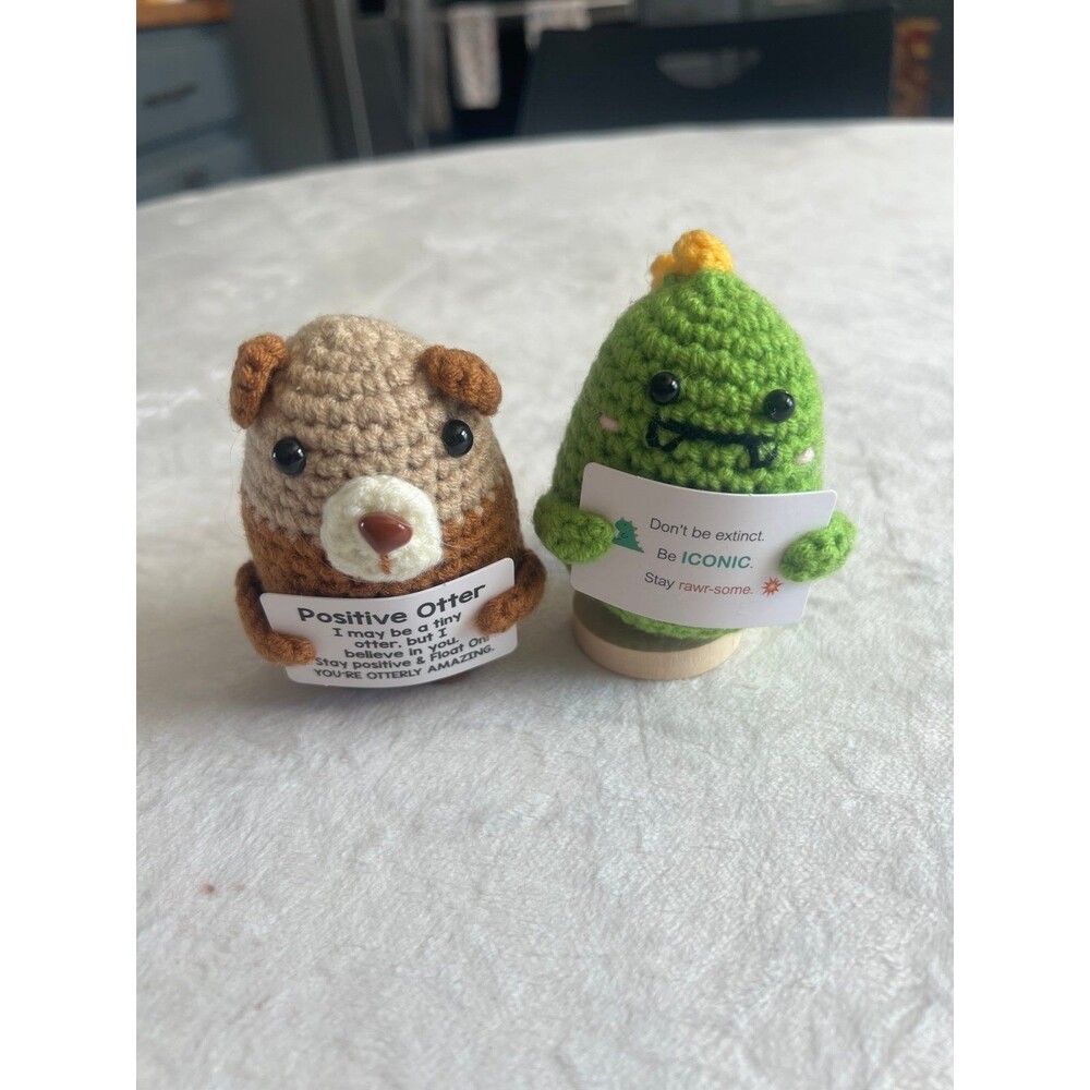 Positive otter & rawr-some Dino
